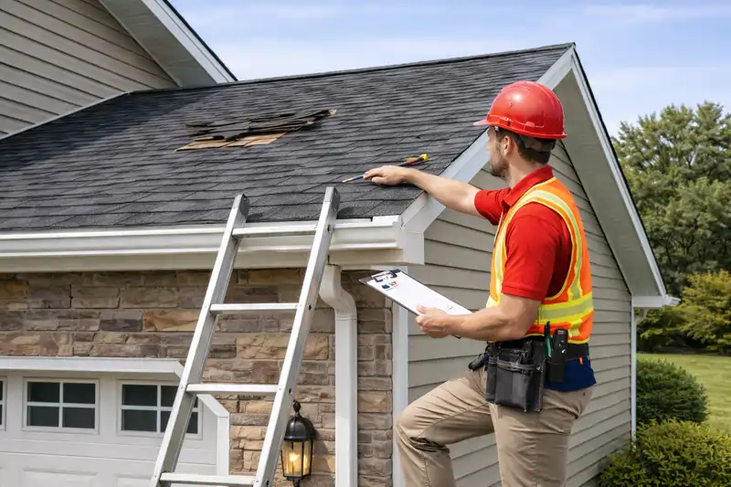 Roof inspection for storm damage in Dover PA