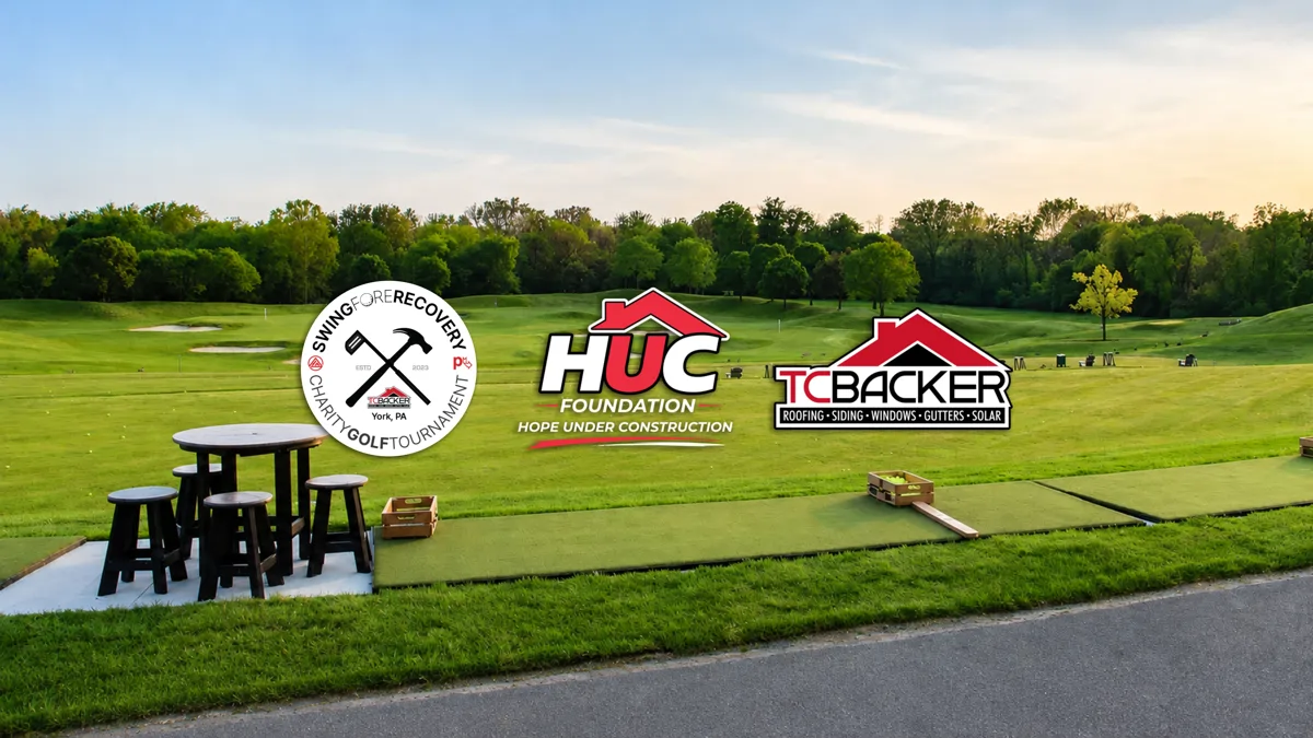 Golfers at TC Backer Construction's annual Swing Fore Recovery charity outing benefiting Roofers In Recovery
